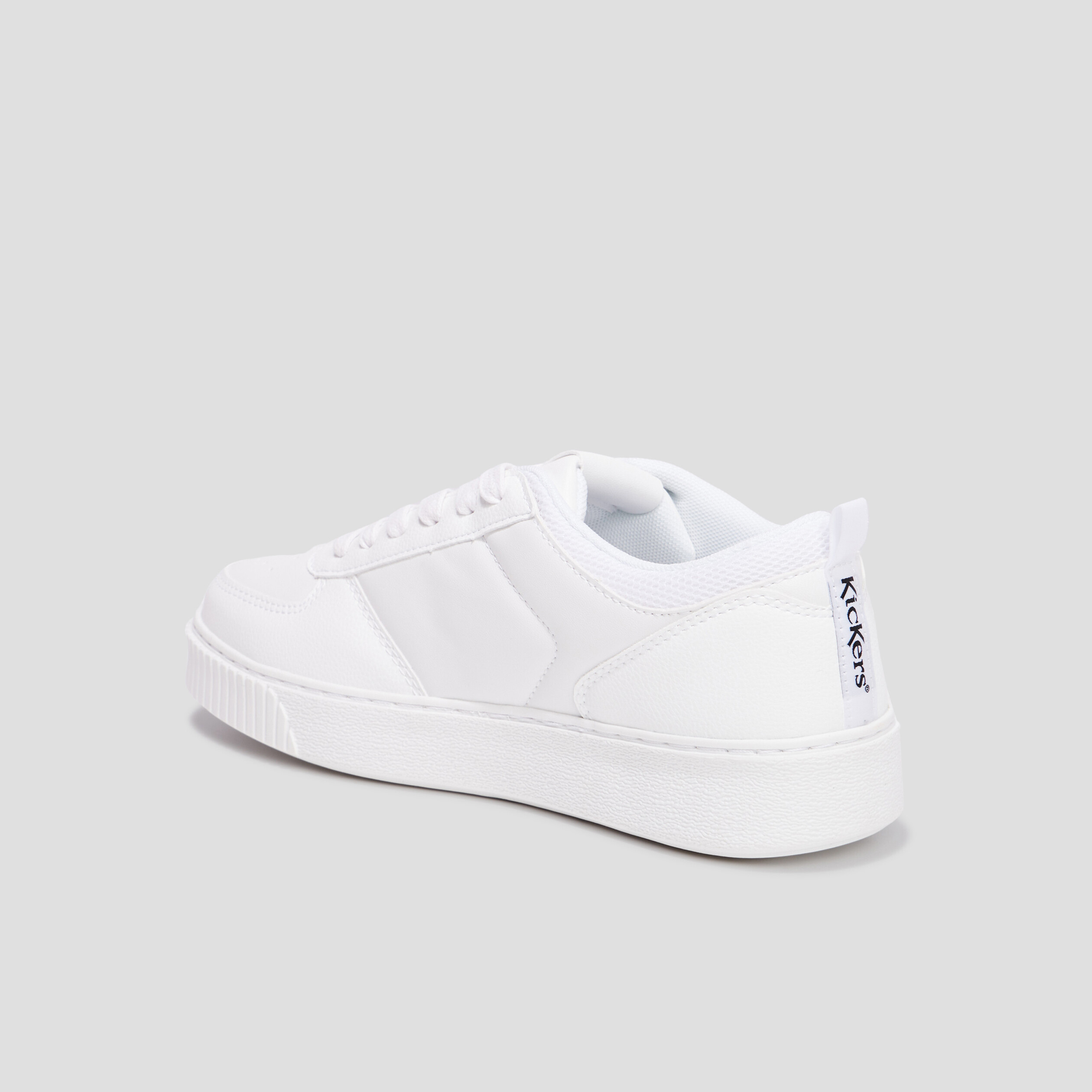Tennis basses à lacets Kickers Style blanc femme | La Halle