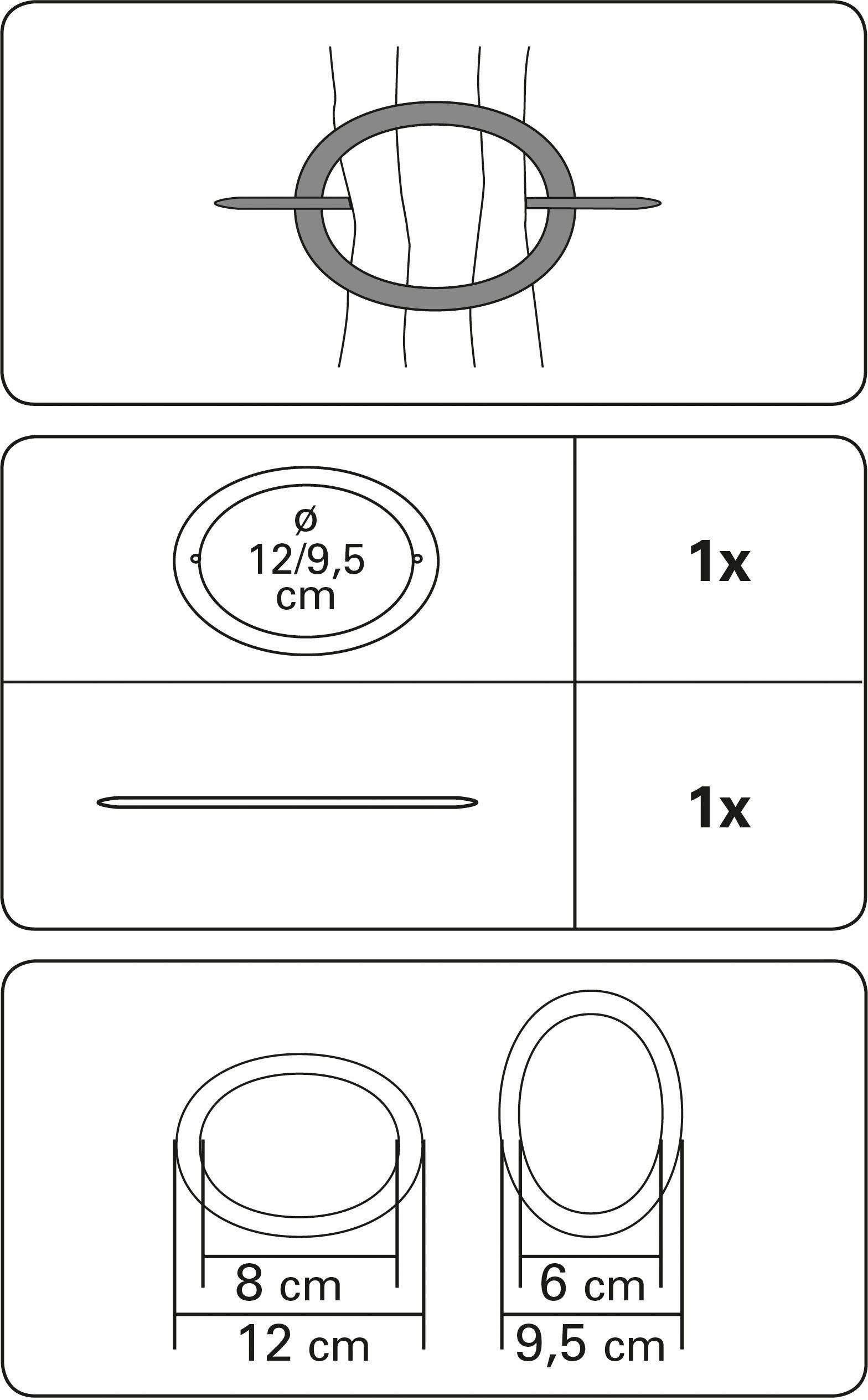Dekoklammer Dekoring Oval, Holz, GARDINIA, (1-St), zum Drapieren