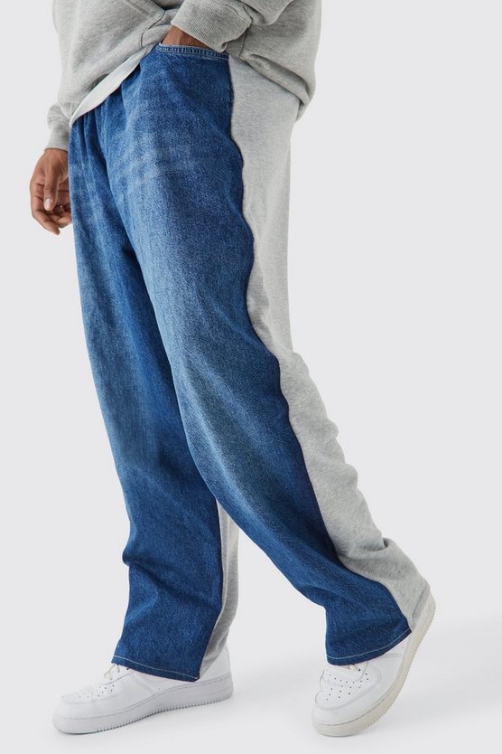 Plus lockere Jogger-Jeans mit elastischem Bund