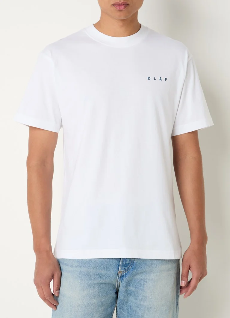 OLAF Nostalgia Face T-krekls ar logotipu un apdruku aizmugurē