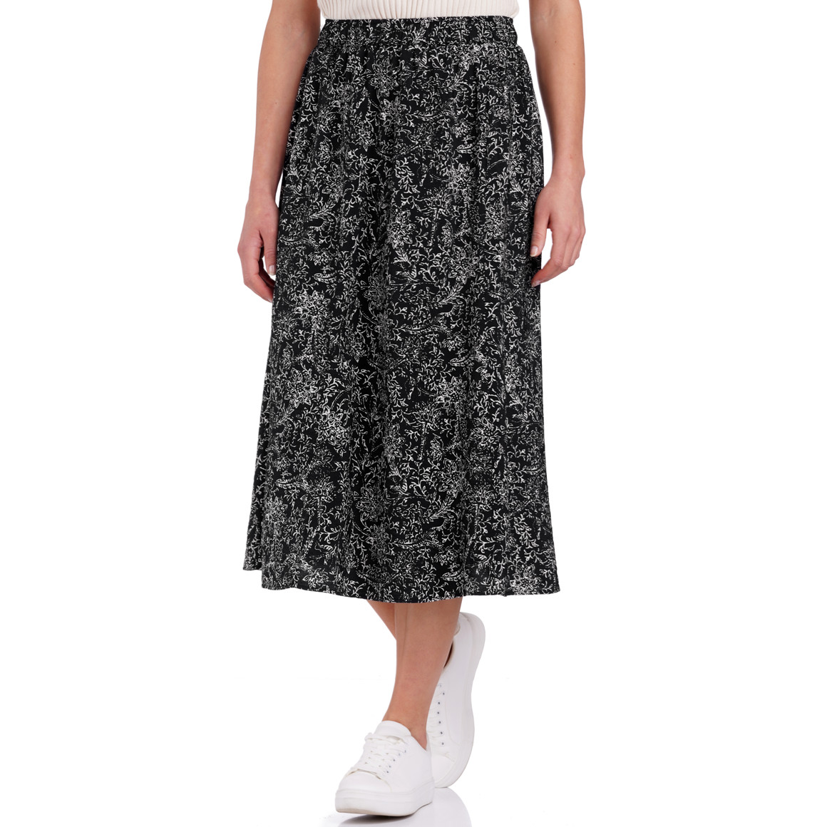 Damen Midi-Rock mit Allover-Print