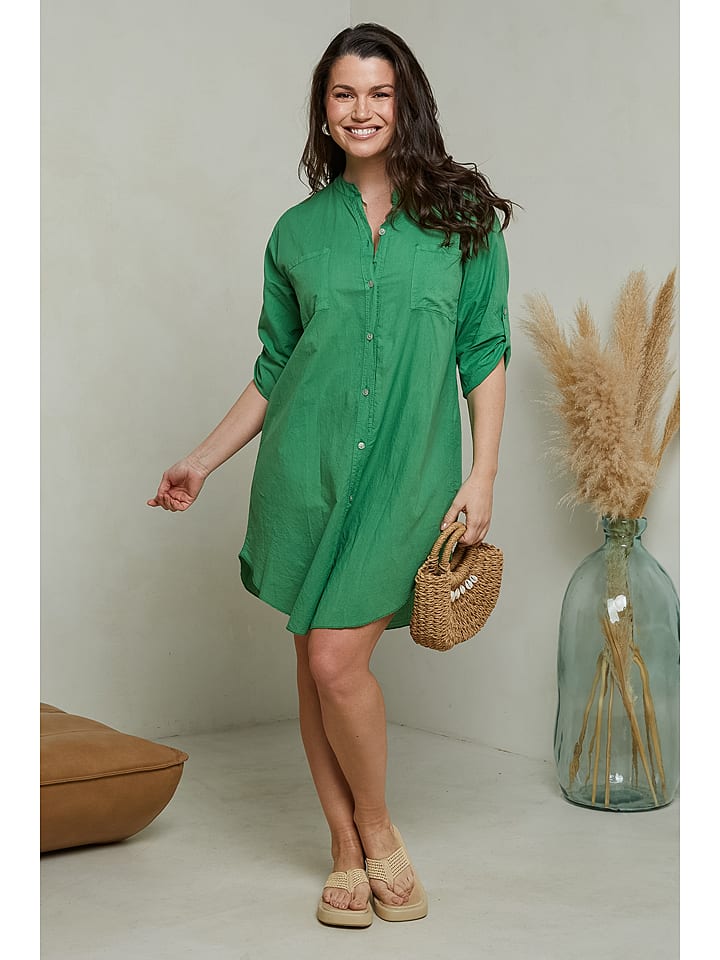 Curvy Lady Kleid in Grün günstig kaufen