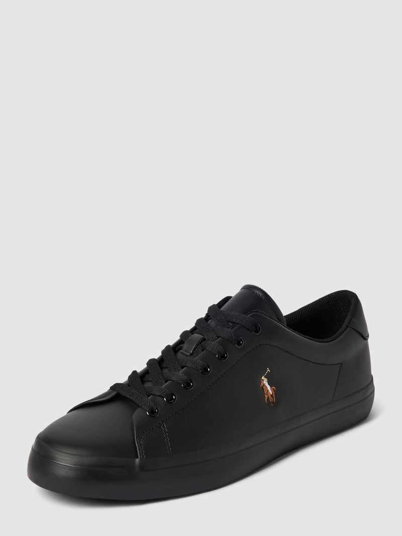 Sneaker aus Leder mit Label-Stitching Modell 'LONGWOOD' in schwarz