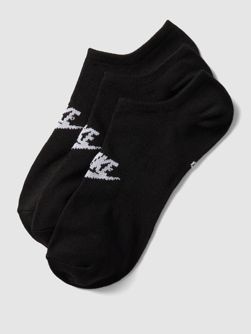 Sneakersocken mit Label-Detail in schwarz