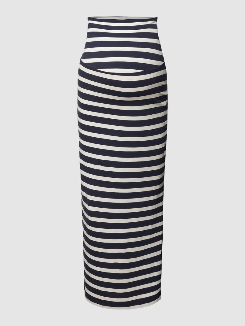 Umstands-Rock mit Streifenmuster Modell 'MLMIA' in marineblau