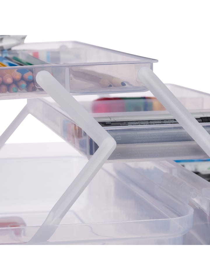 relaxdays Aufbewahrungsbox in Transparent/ Grün - (B)33 x (H)14 x (T)19,5 cm günstig kaufen onesize
