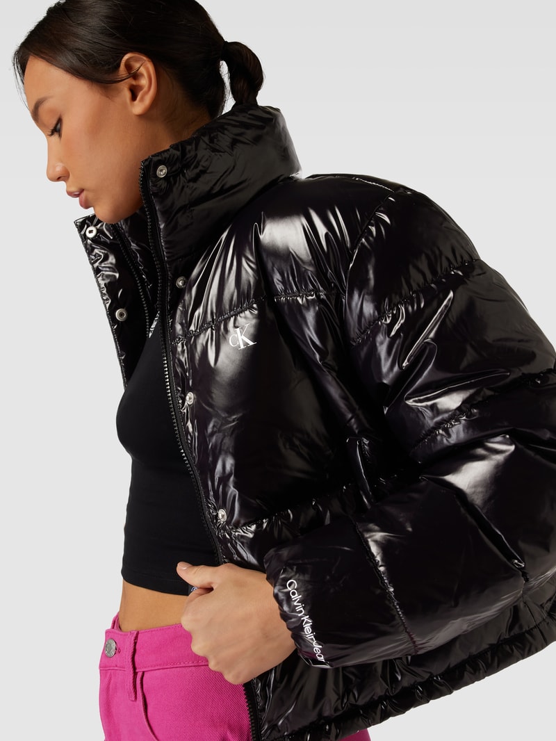 Steppjacke mit Stehkragen in black