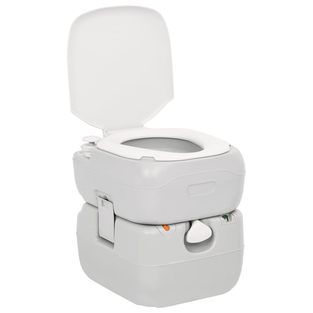 vidaXL Campingtoilette Tragbare Campingtoilette mit Waschbecken und Wasserbehälter