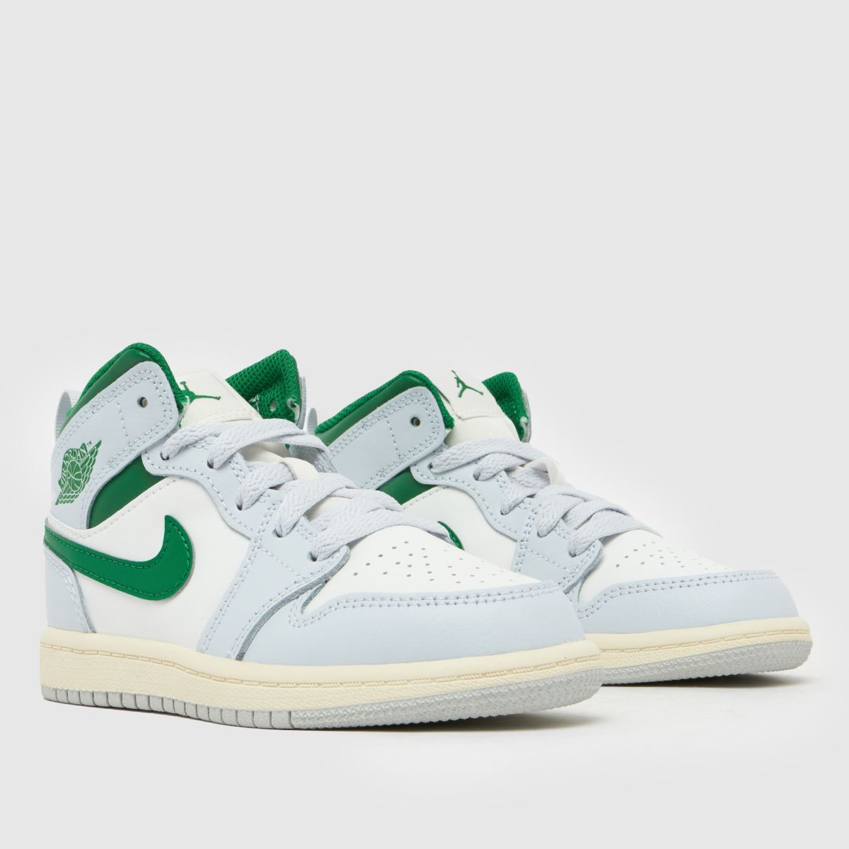 Nike Jordan grå multifärgade Jordan 1 mid pojkar/junior träningsskor