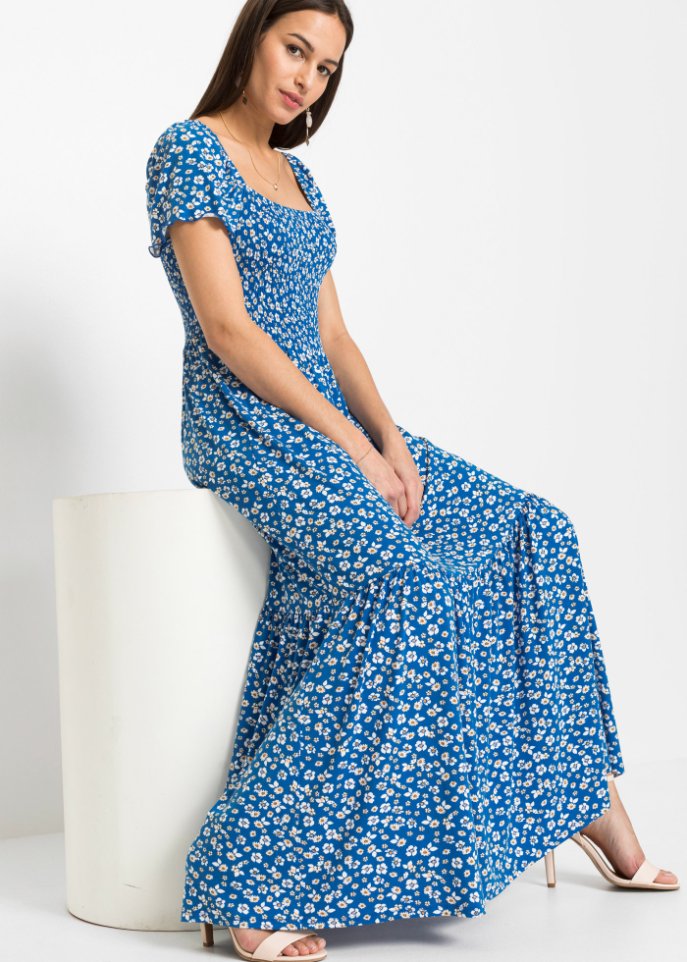 Bedrucktes Maxikleid aus nachhaltiger Viskose