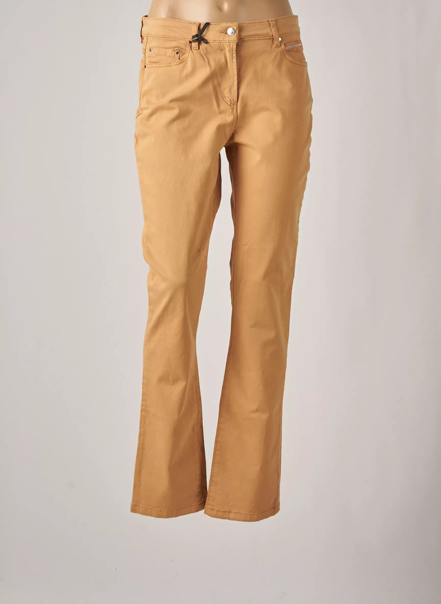 Julie Guerlande Pantalons Droits Femme couleur beige