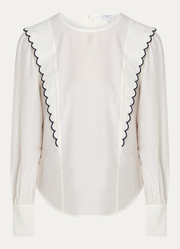 L.K.Bennett  Isabella tuniek in zijdeblend met ronde hals