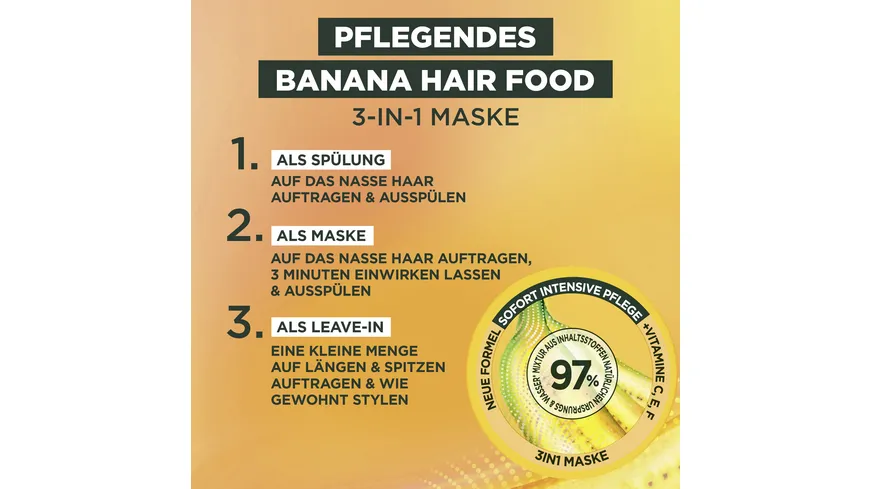 Garnier Fructis Maske Hairfood Banane 400 ml