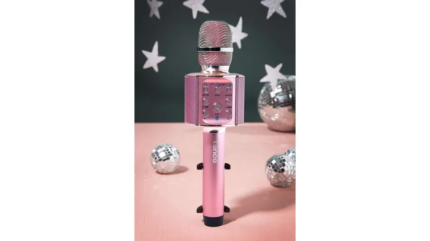 Lenco Karaoke-Mikrofon BMC-090PK - pink