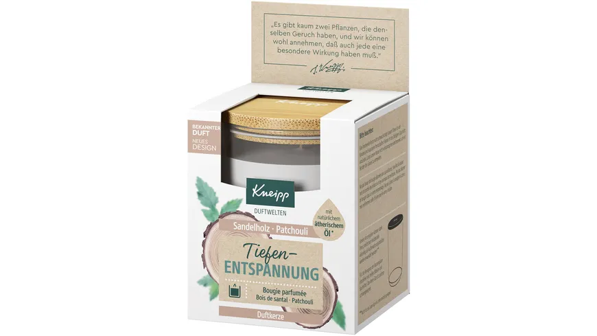 Kneipp Duftwelten Tiefen-Entspannung Sandelholz Patchouli Duftkerze 145 g