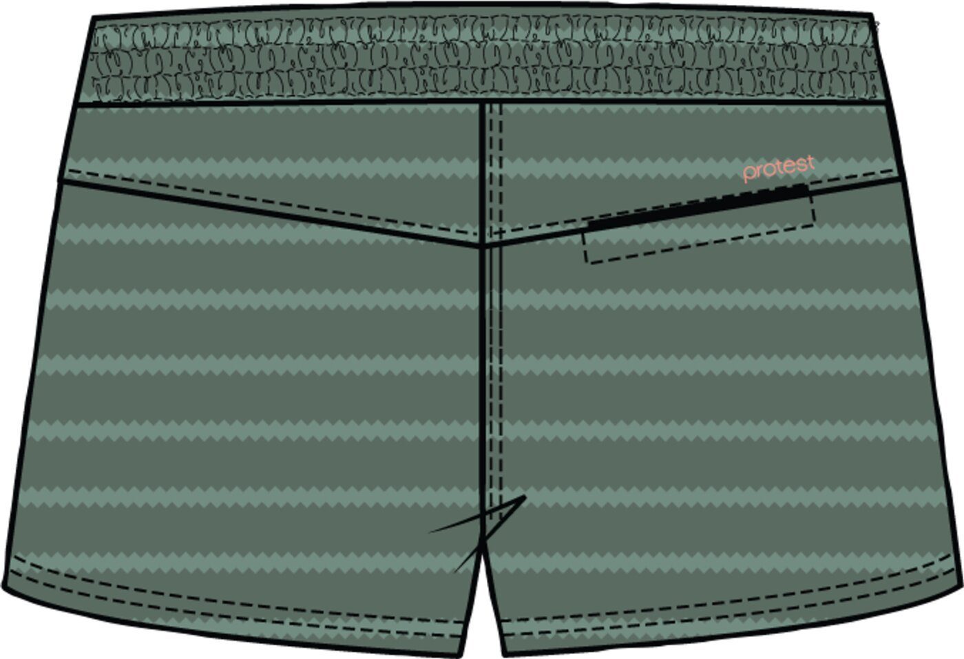 Protest Badeshorts PRTFRENNI beachshort GLASS BOTTLEGREEN
