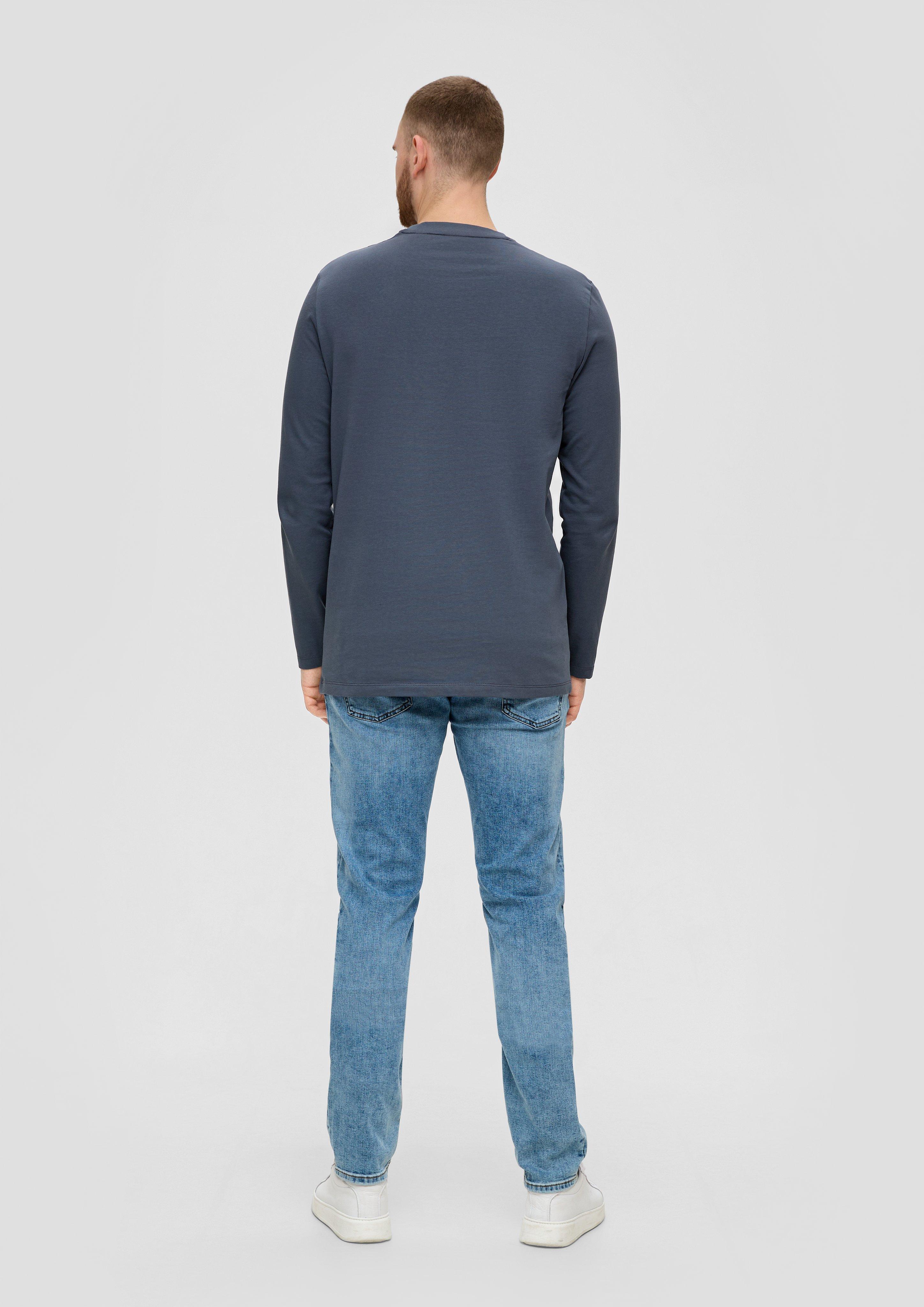 Longsleeve mit gummiertem Label-Print  2143325-57D1
