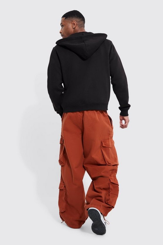 Camouflage-Cargohose mit elastischem Bund und 3D-Tasche