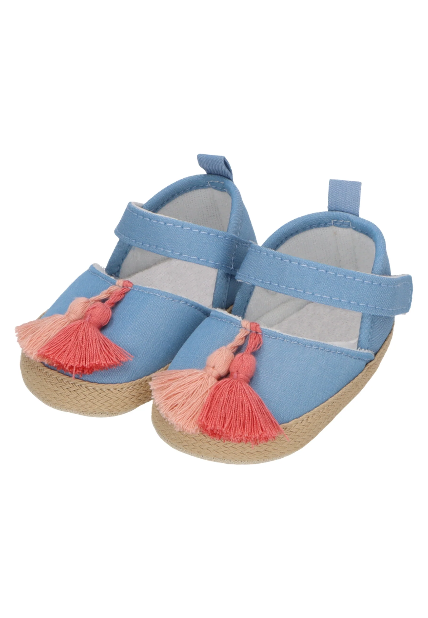 Baby Ballerina im Jeanslook mit Quastern in graublau