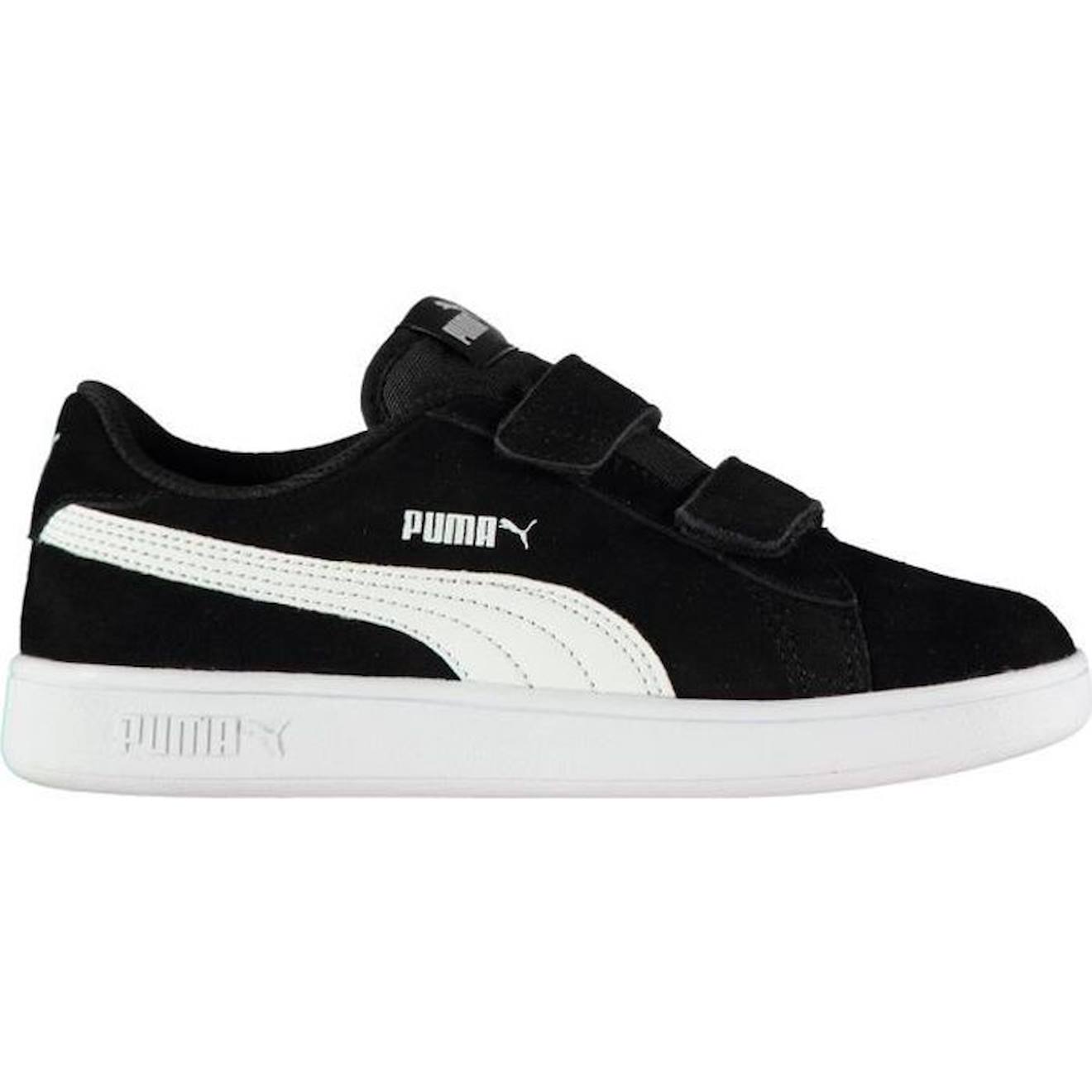 Puma Enfants Chaussures De Sport En Daim 2 Bandes Velcro bleu