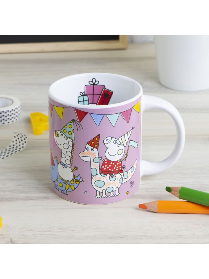 Geda Labels Tasse Peppa Pig Hip Hip Hooray in Lila - 250ml günstig kaufen onesize