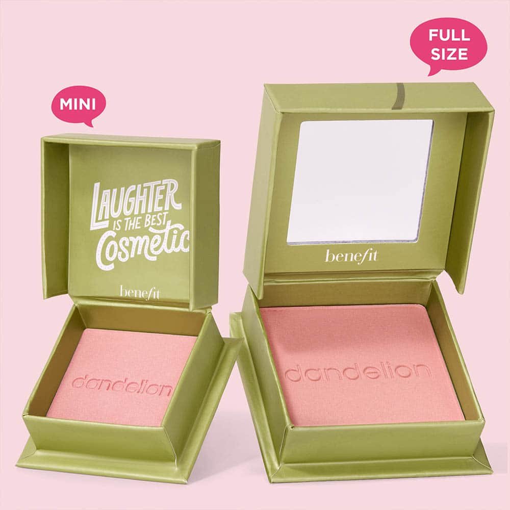 Benefit Teint Dandelion Rouge und Brightening Powder Mini in zartem Rosa