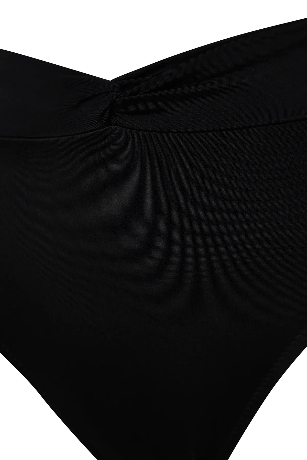 Trendyol Collection  Schwarze, geknotete, reguläre Bikinihose mit hoher Taille TBESS24BA00005