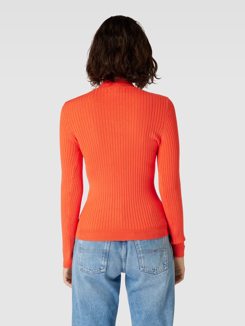 Strickpullover mit Rollkragen Modell 'KAROL' in orange