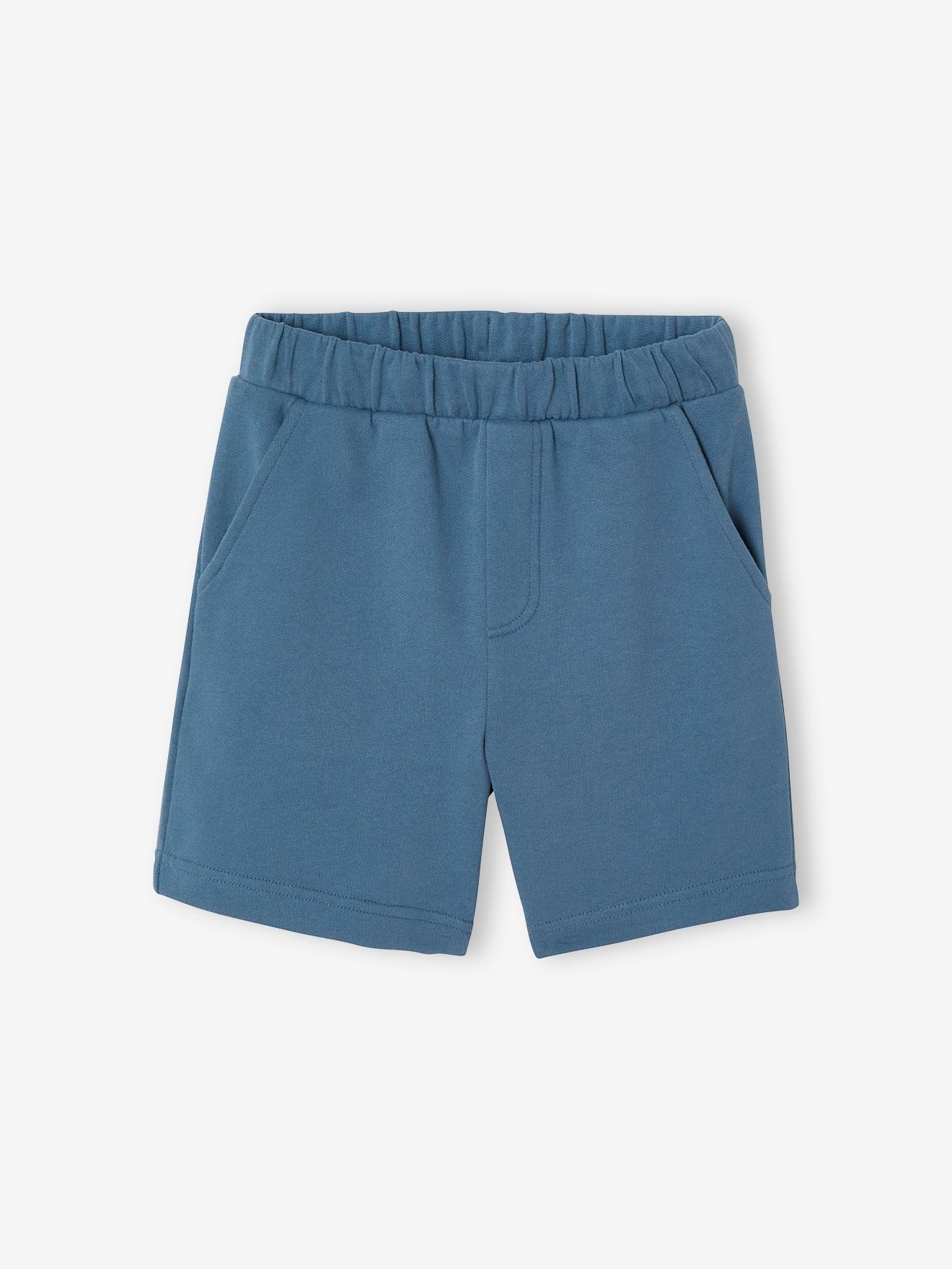 Ensemble tee-shirt et short requin garçon bleu canard