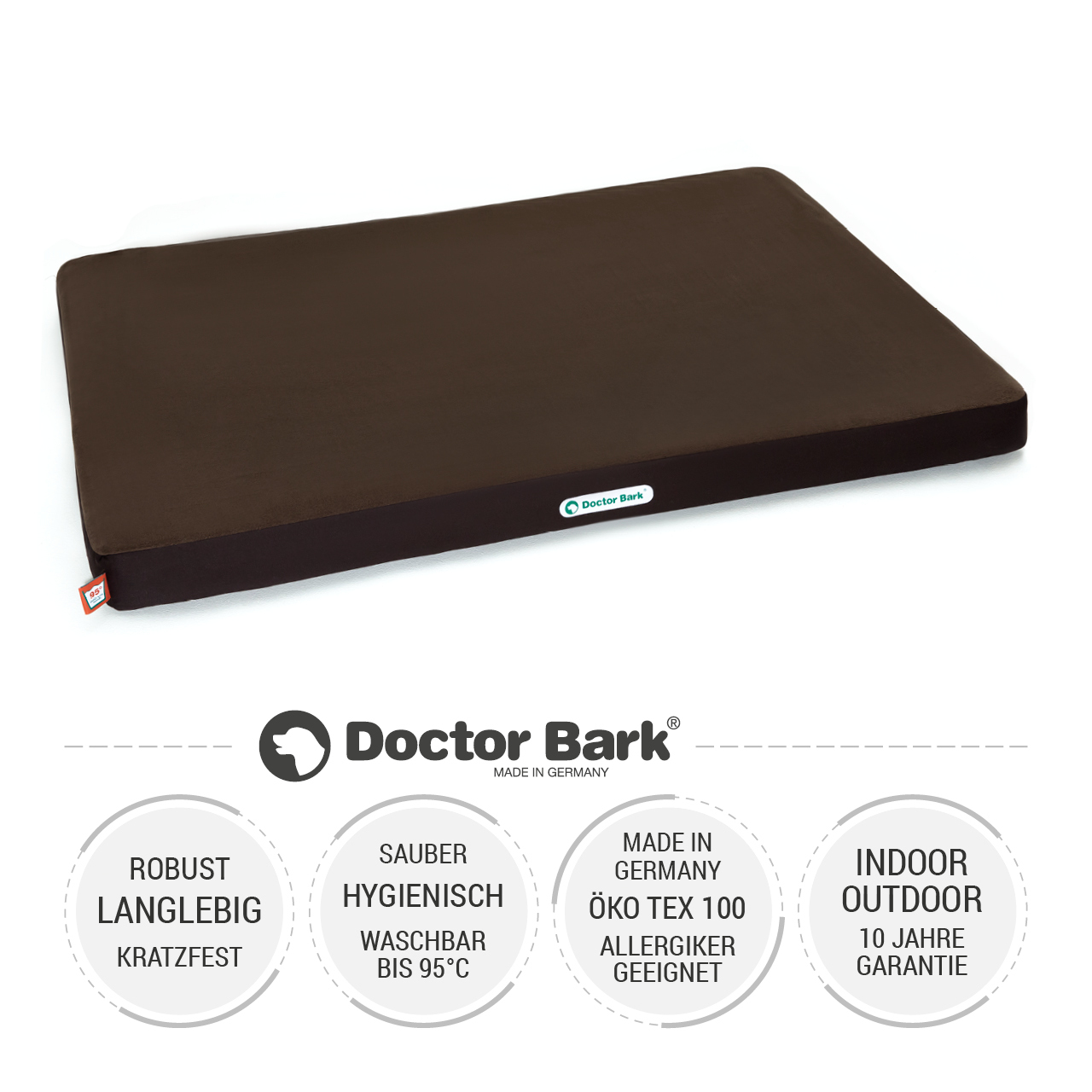 Doctor Bark Hundekissen Doctor Bark Hundematratze braun XL