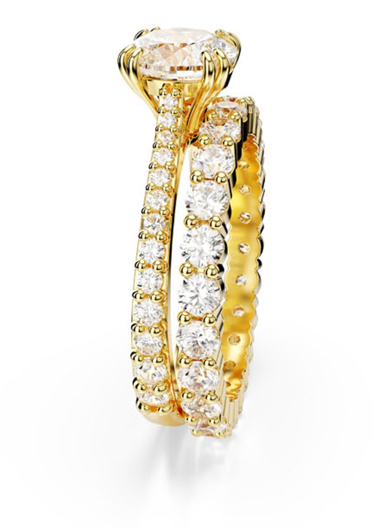 Swarovski Stilla ring gold plated 58