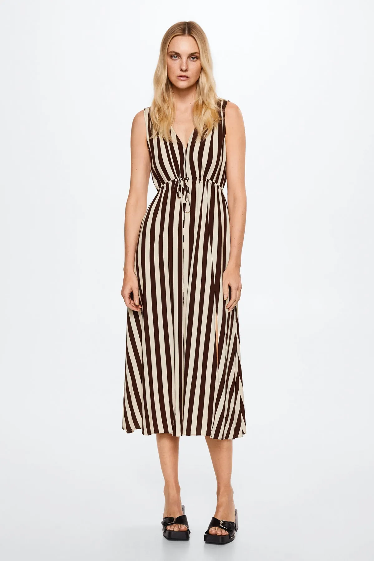 MANGO  Braunes Damenkleid 37010467