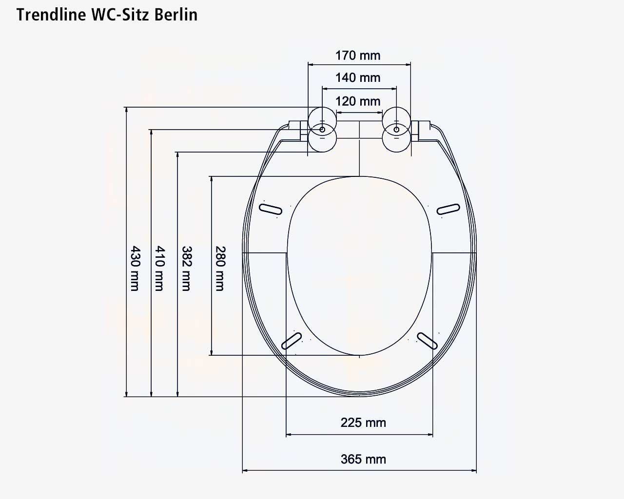 Trend Line WC-Sitz TrendLine WC-Sitz Berlin weiß, Edelstahlscharniere