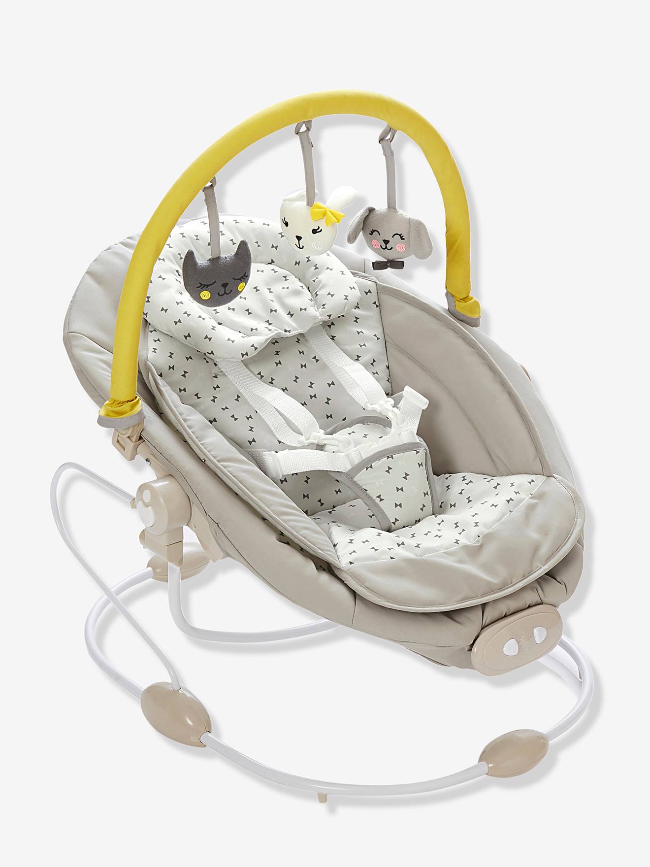Balancelle avec arche de jeux Babyswing vertbaudet gris