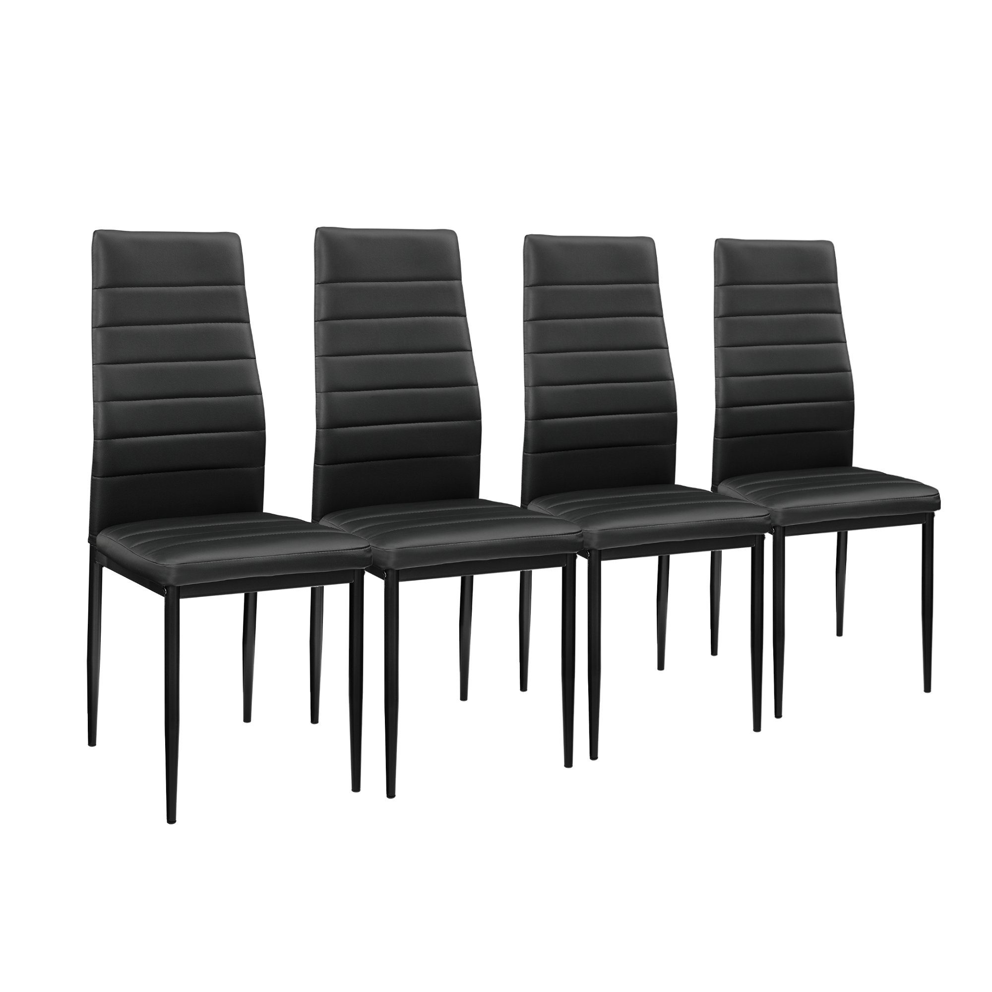 en.casa Esszimmer-Set, (Set, 5-St., Bestehend aus 1 Tisch, 4 Stühlen), Bergen Esstisch + 4 Stühle in verschiedenen Farbkombinationen