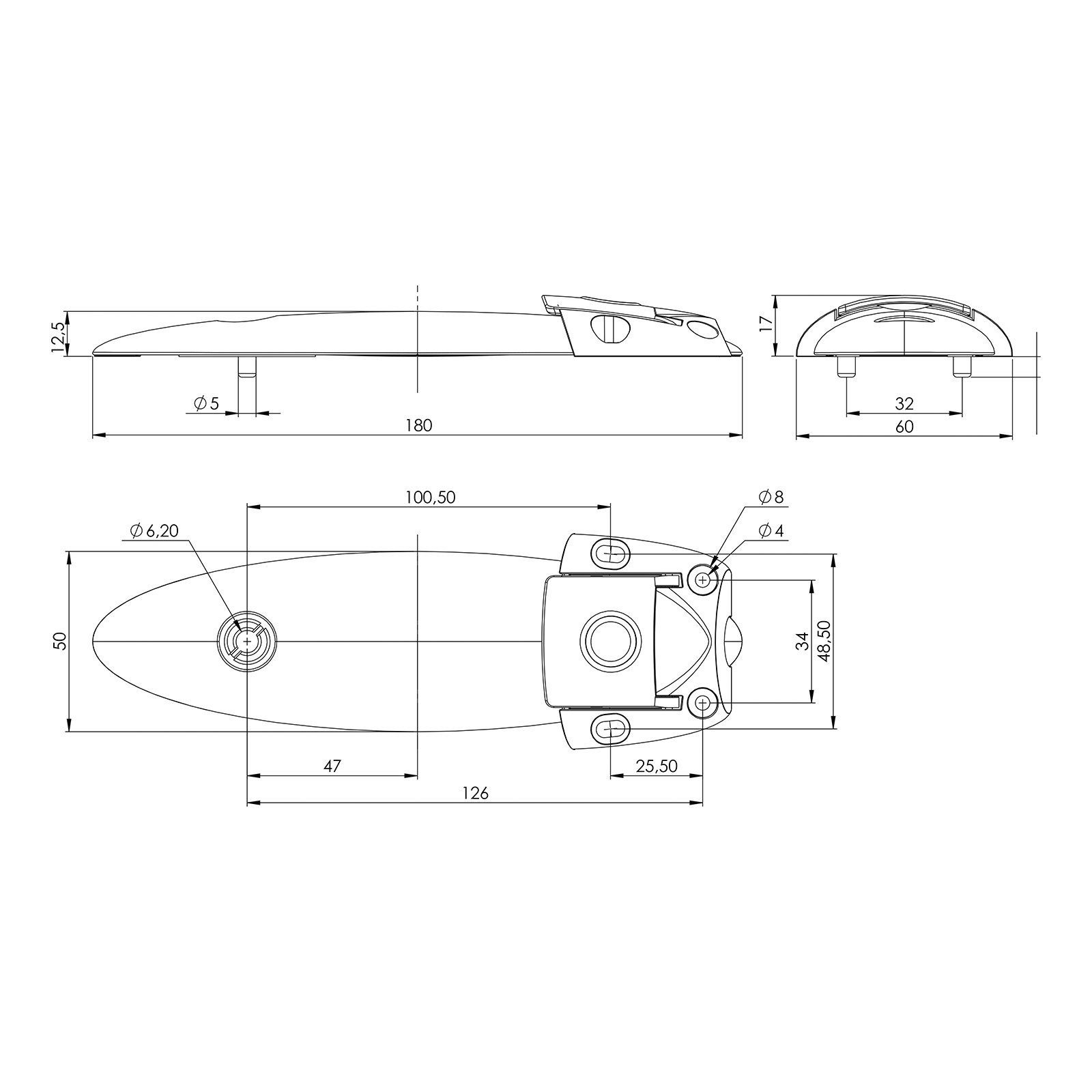 SO-TECH® Möbelbeschlag Tischplattenverbinder Tischverbinder SURF