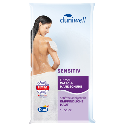 DUNIWELL Einmal Waschhandschuhe sensitiv  15 St