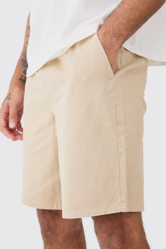 Lockere Shorts in Stone