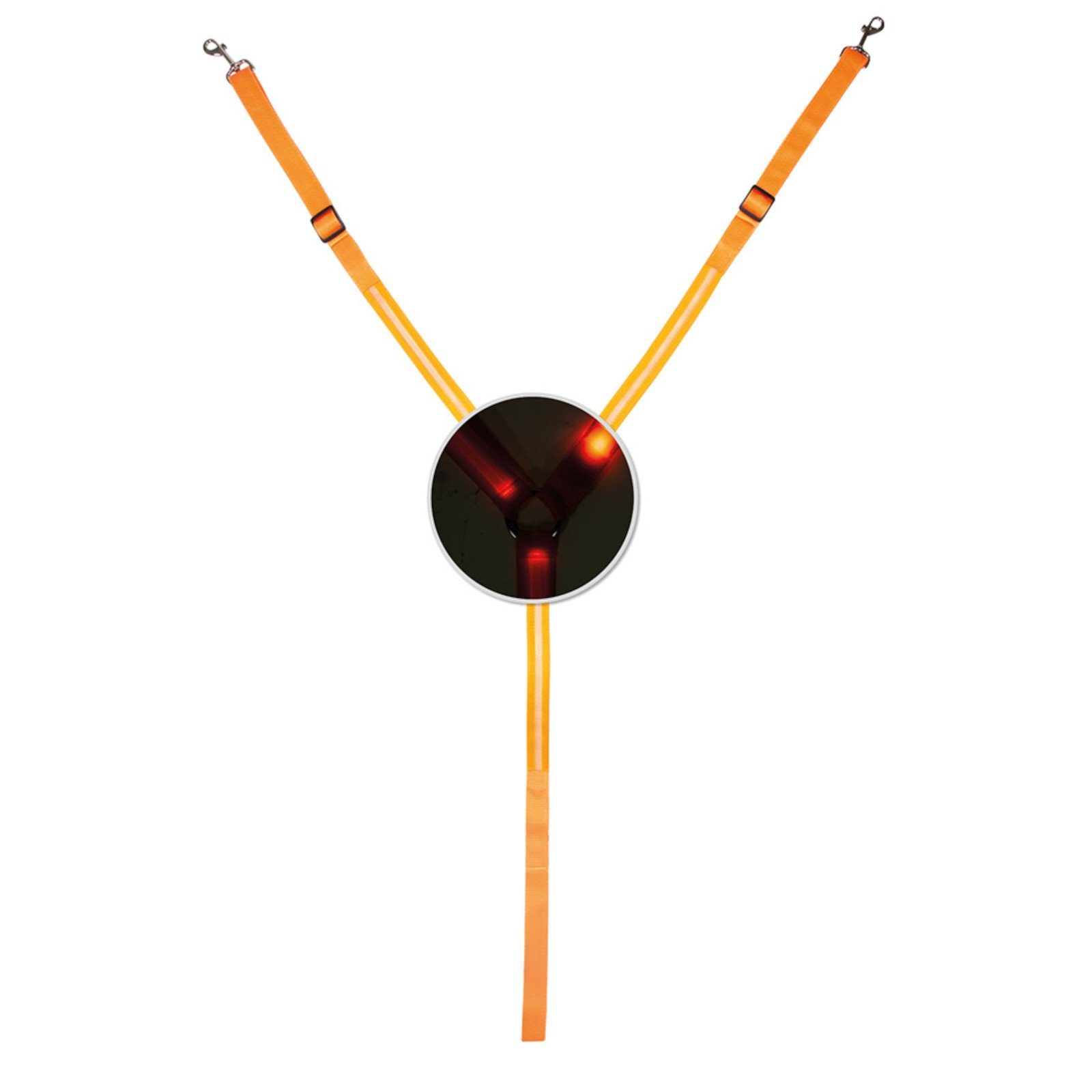 PFIFF Vorderzeug Pfiff LED Reflektions-Vorderzeug - orange - Warmblut, (orange - Warmblut)