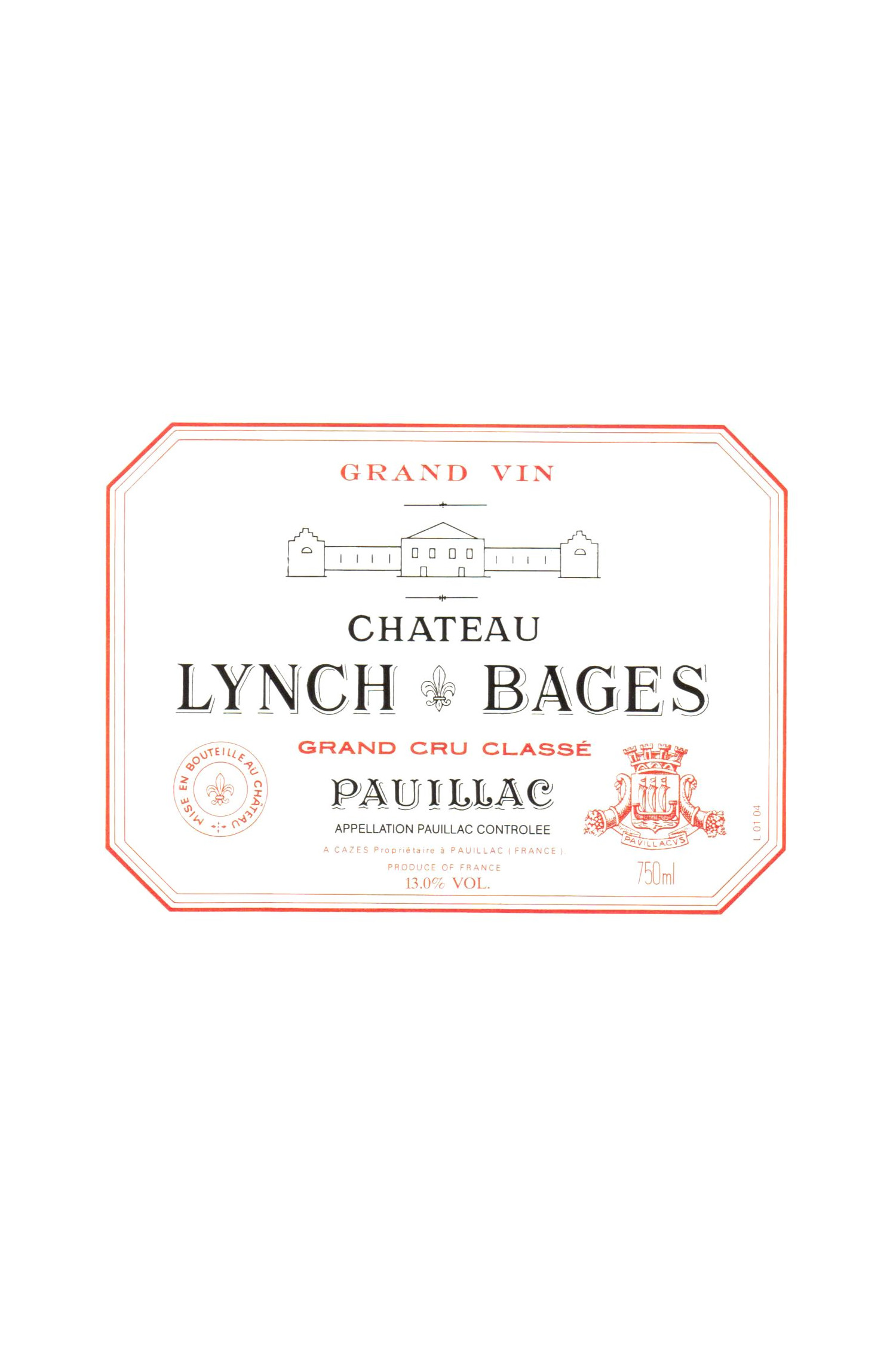 Château Lynch Bages 1975, Pauillac