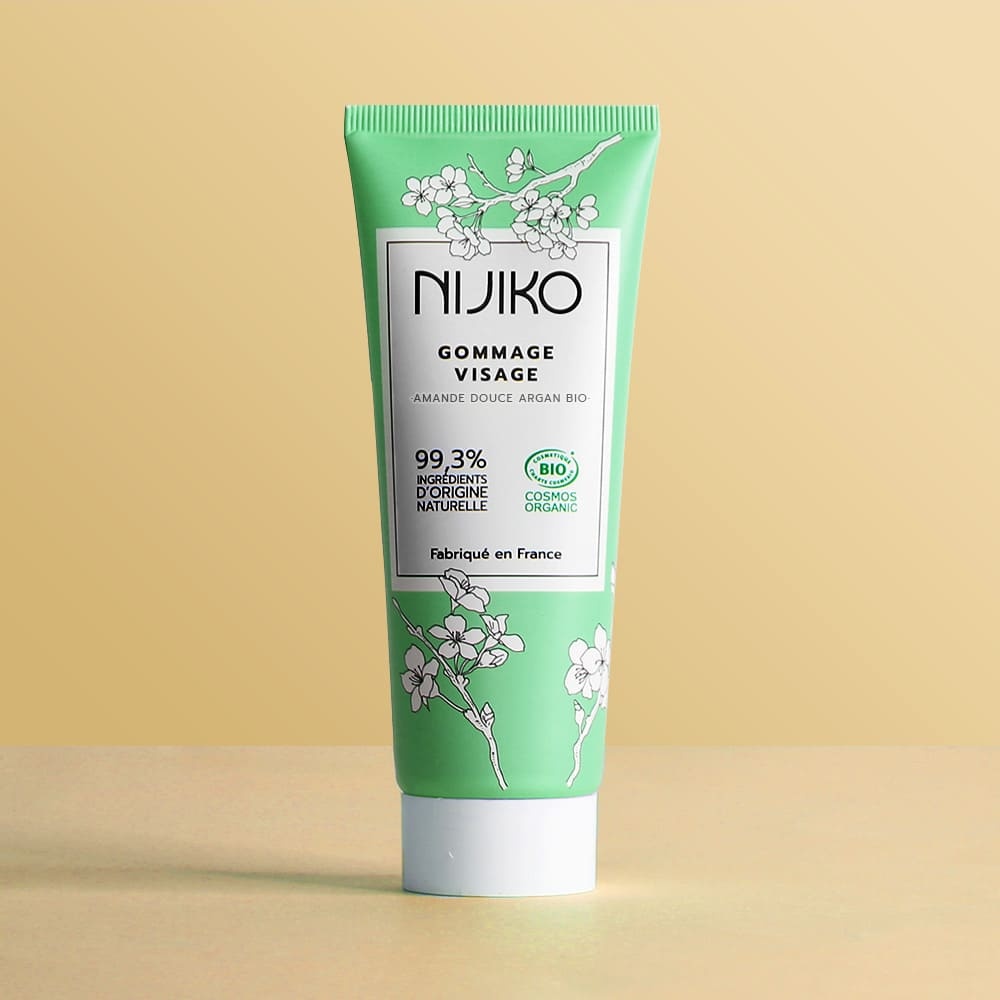 nijiko Gommage Visage Bio - Peau Normale à Sèche Exfoliant et gommage