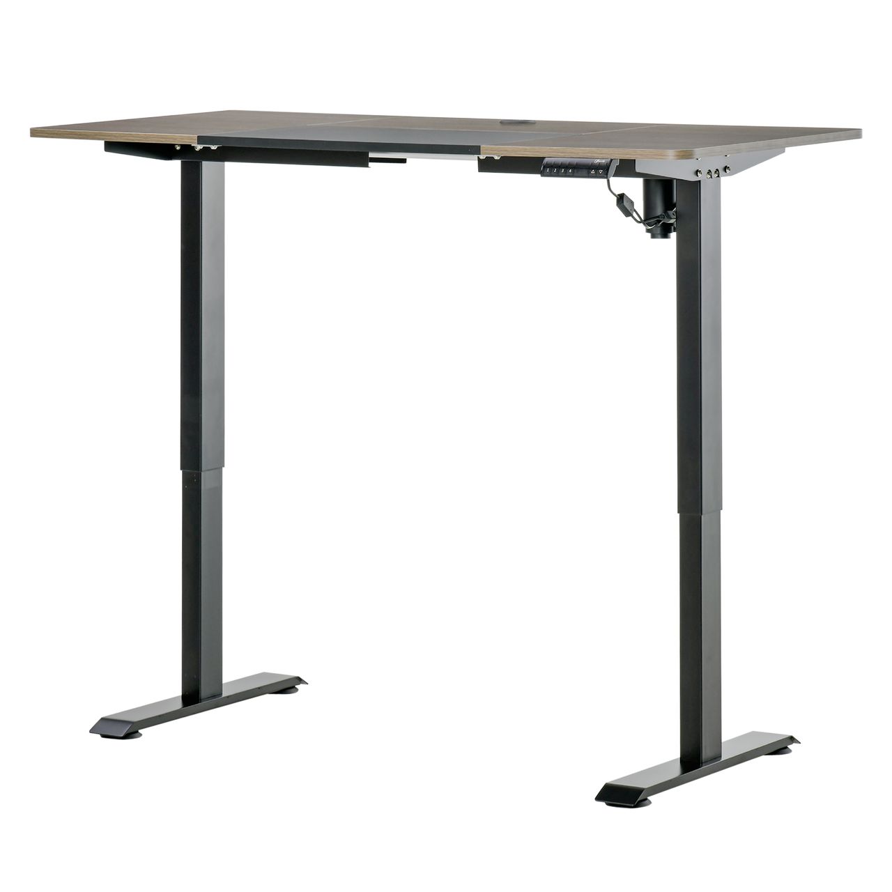 Vinsetto Elektrischer Schreibtisch Computertisch Natur Schwarz 140 x 70 x 72-116 cm