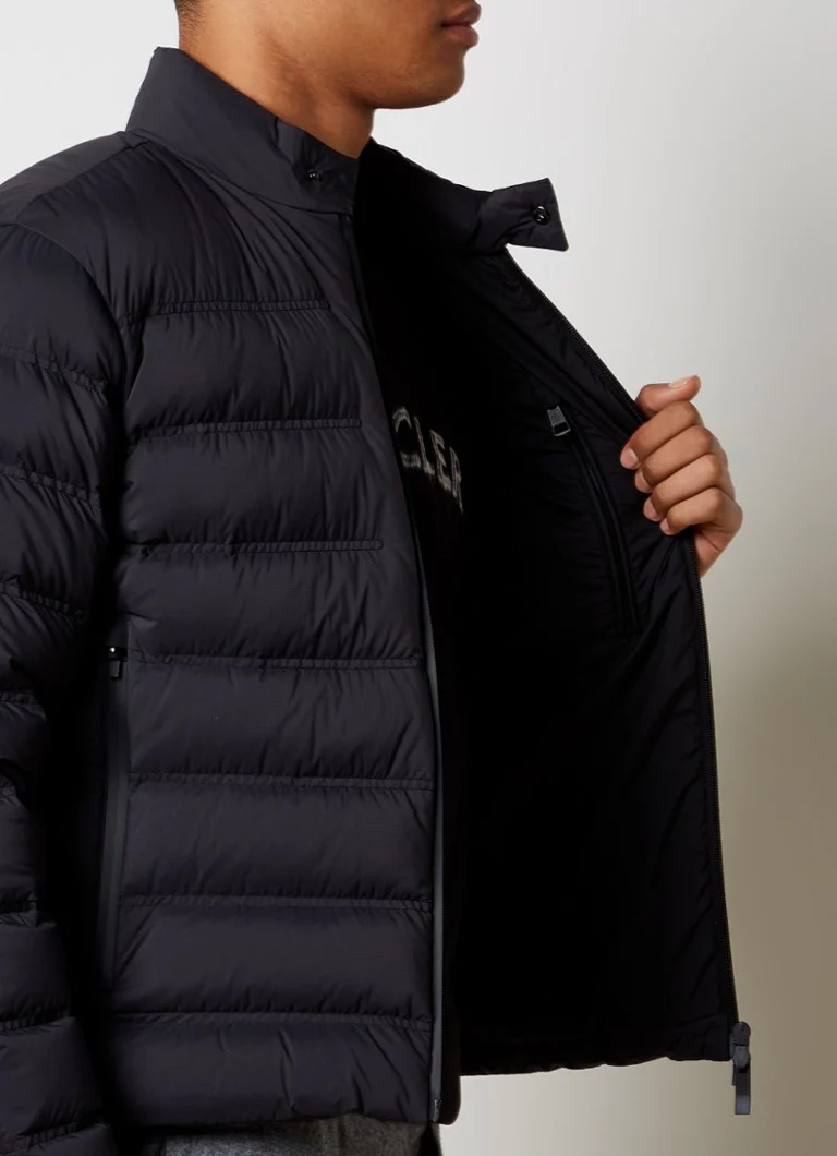 Geacă matlasată Moncler Autaret cu puf și logo
