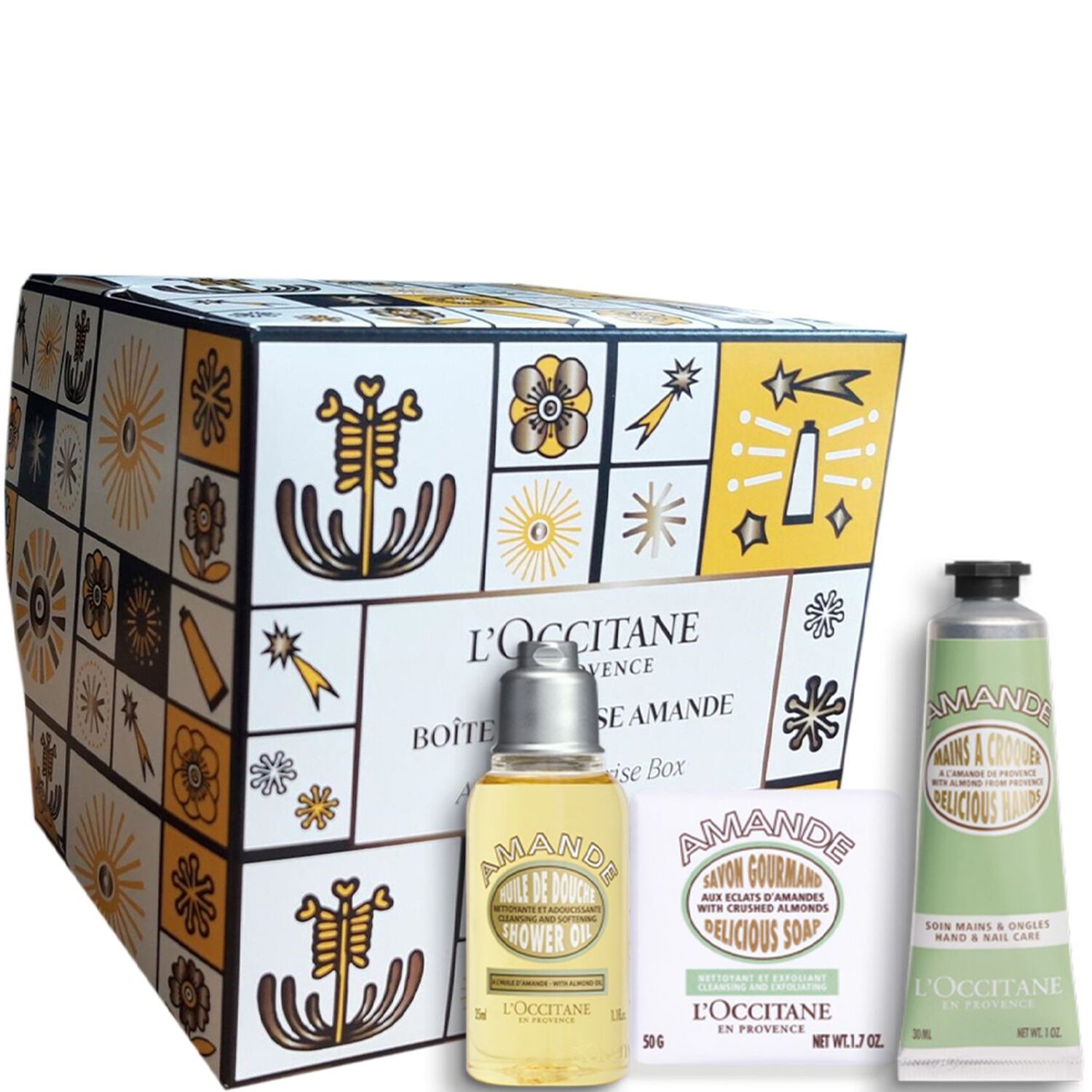 l'occitane Surprise Amande Coffret Huile de Douche 35 ml + Crème Mains 30 ml + Savon 50g
