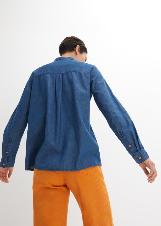 Jeans-Tunikabluse aus Bio-Baumwolle