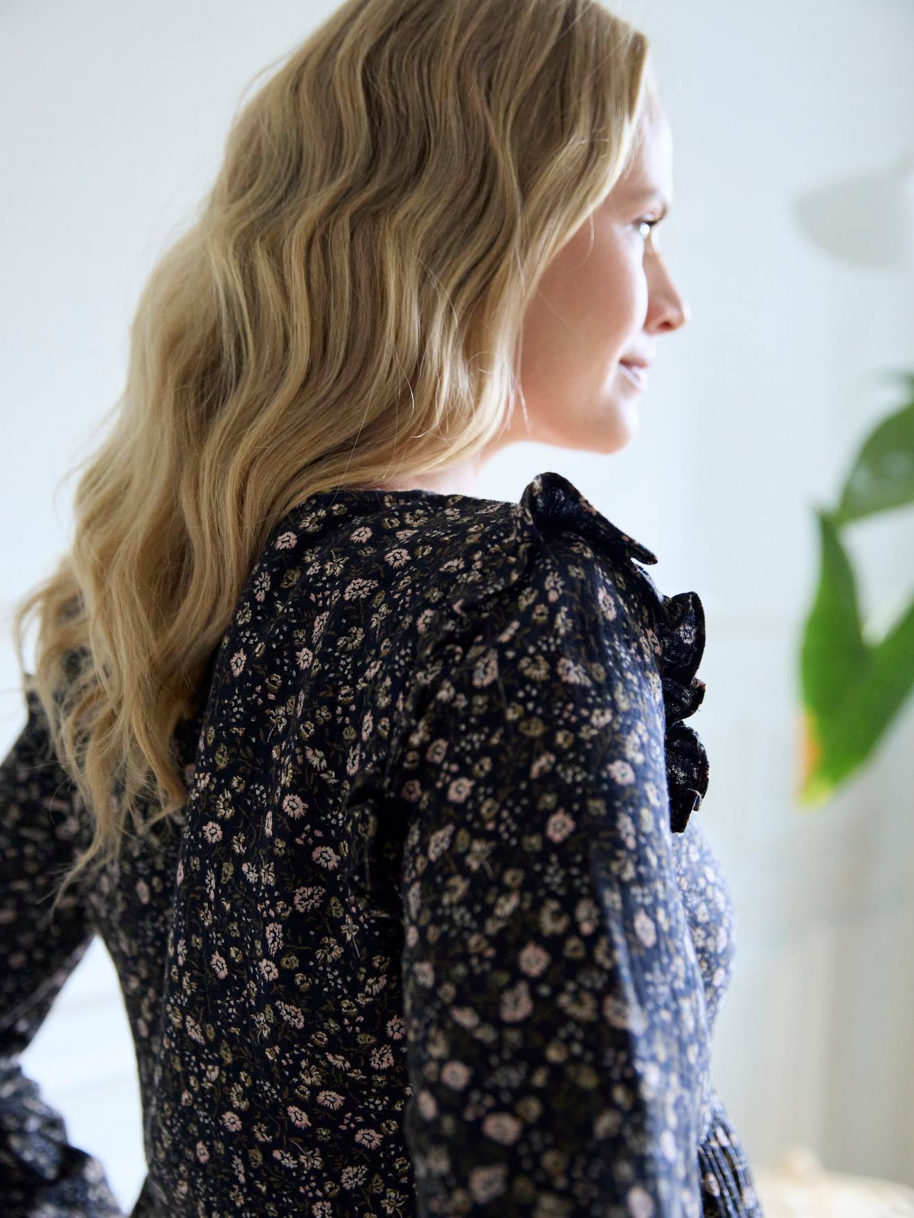 Vertbaudet Kleid für Schwangerschaft & Stillzeit aus Musselin - schwarz