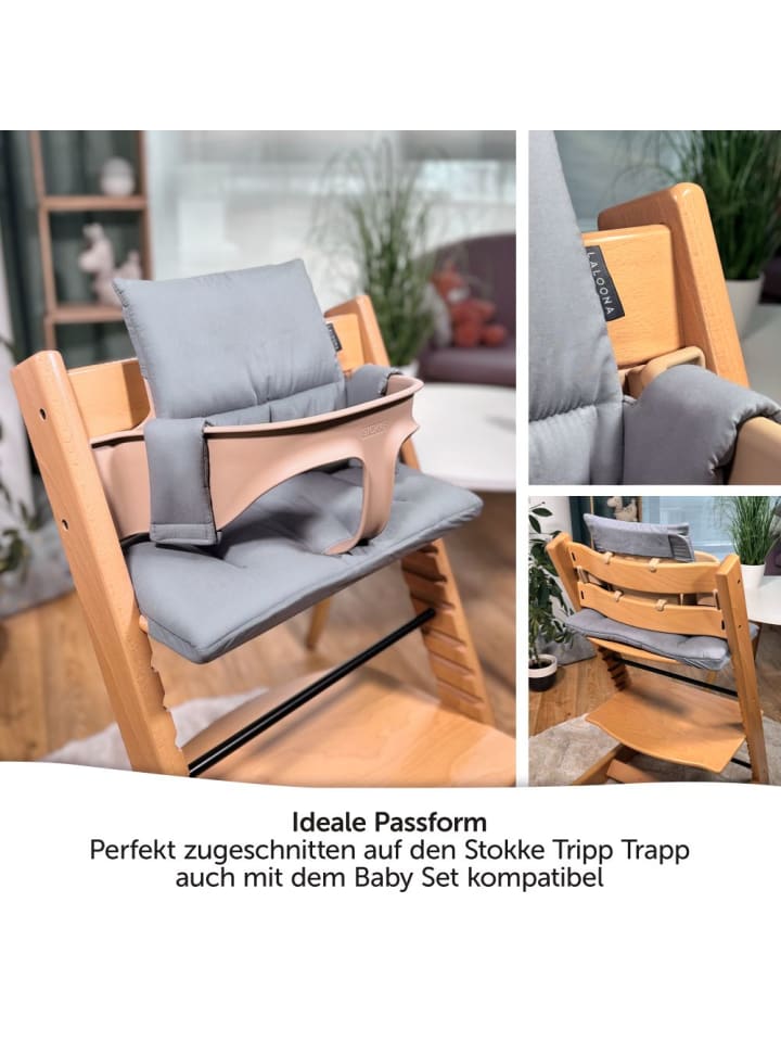 LaLoona Sitzkissen / Hochstuhlauflage für Stokke Tripp Trapp in grau günstig kaufen onesize