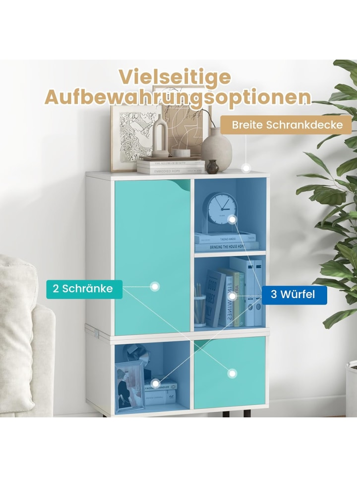 COSTWAY Bücherregal stapelbar in Weiß günstig kaufen onesize