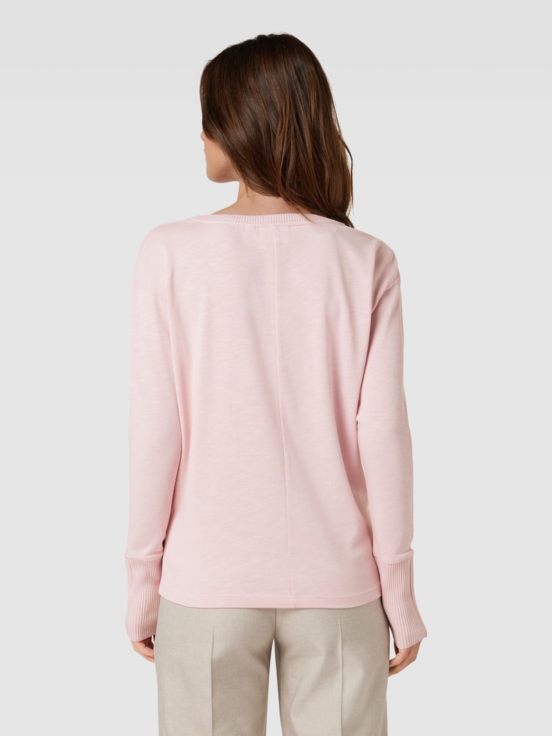 Longsleeve mit U-Boot-Ausschnitt in rosé
