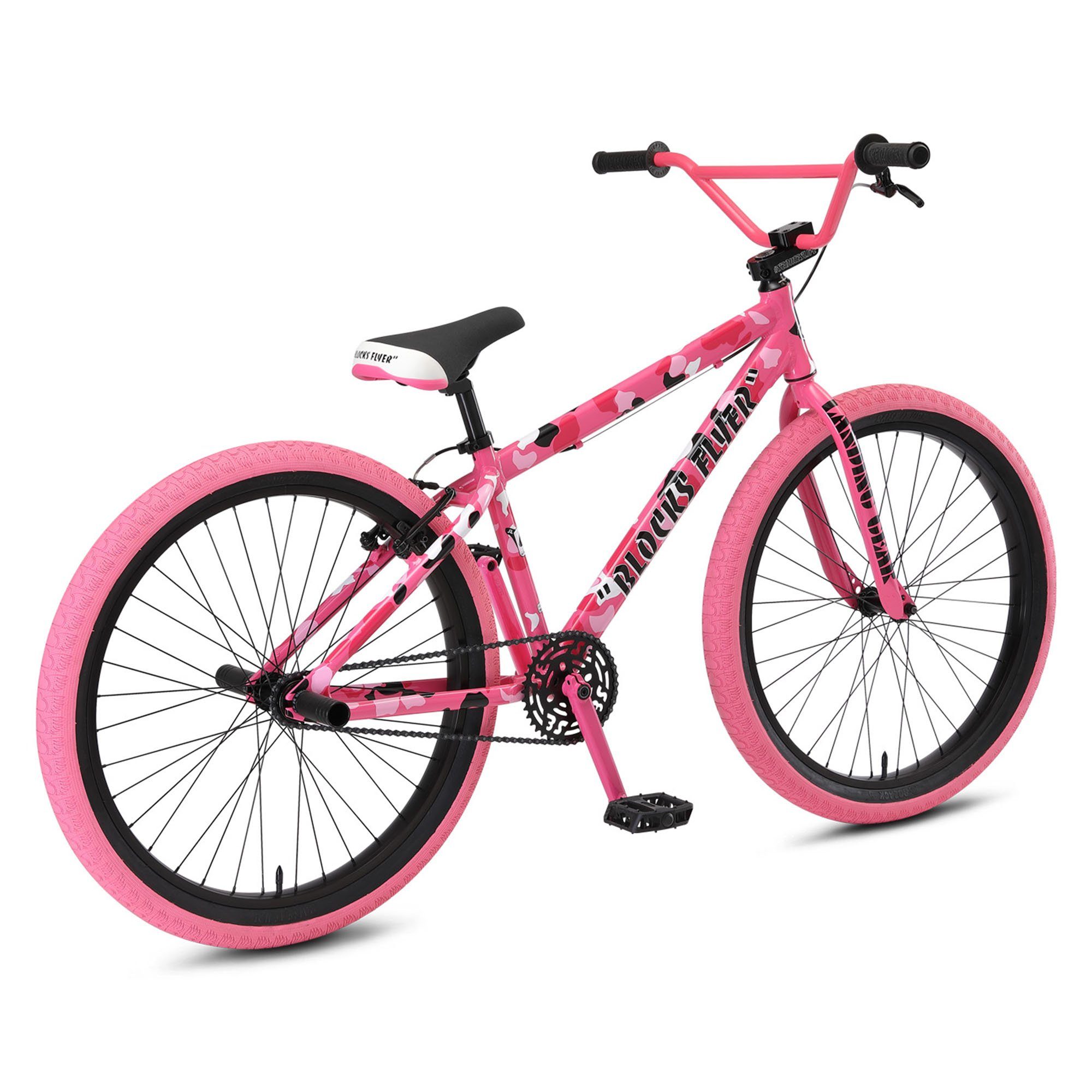SE Bikes BMX-Rad Blocks Flyer, 1 Gang, ohne Schaltung, BMX Fahrrad 26 Zoll Cruiser ab 160 cm Bike Erwachsene und Jugendliche